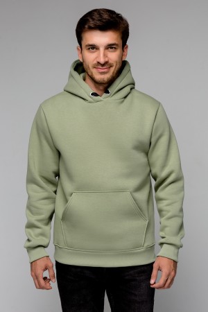 Мужская худи Фисташковая с капюшоном Премиум  340гр/м.кв