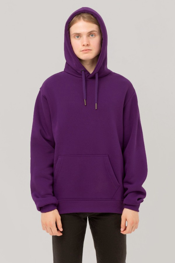  Premium Hoodie plum unisex man XS-44-Unisex-(Мужской)    Мужская худи с капюшоном премиум в сливовом цвете 340гр/м.кв 