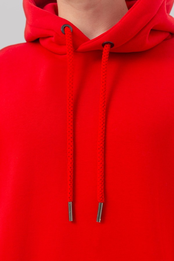 Мужское Худи с капюшоном премиум качества красная 360 гр/м.кв   Магазин Толстовок Premium Hoodie Man