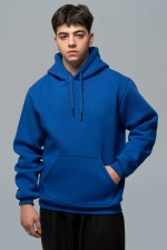Мужское худи с капюшоном премиум качества ярко-синяя 340гр/м.кв   Магазин Толстовок Premium Hoodie Man