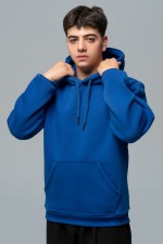 Мужское худи с капюшоном премиум качества ярко-синяя 340гр/м.кв   Магазин Толстовок Premium Hoodie Man