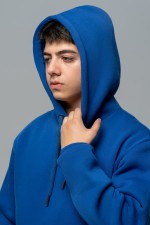 Мужское худи с капюшоном премиум качества ярко-синяя 340гр/м.кв   Магазин Толстовок Premium Hoodie Man