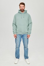 Мужская худи с капюшоном цвет тиффани (светлая мята) премиум качества утепленная 330 гр/м.кв   Магазин Толстовок Premium Hoodie Man
