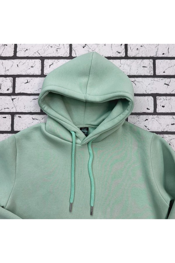 Premium Hoodie Man Мужская худи с капюшоном цвет тиффани (светлая мята) премиум качества утепленная 330 гр/м.кв 3 Мужская худи с капюшоном цвет тиффани (светлая мята) премиум качества утепленная 330 гр/м.кв Магазин Толстовок Premium Hoodie Man