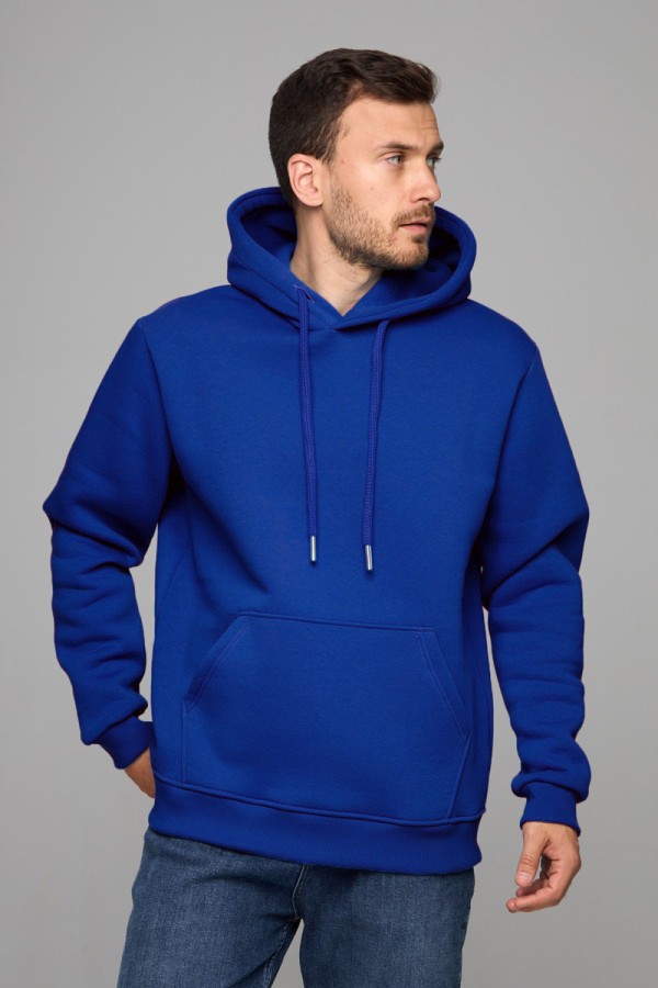  Premium Hoodie ultramarine blue unisex man 4XL-58-Unisex-(Мужской)    Мужская худи с капюшоном премиум цвет синий ультрамарин 340гр/м.кв 