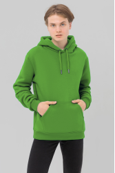 Мужская худи с капюшоном премиум зеленый васаби 340гр/м.кв