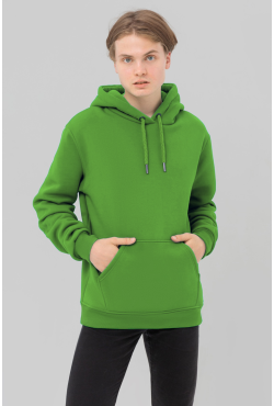 Мужская худи с капюшоном премиум зеленый васаби 340гр/м.кв Мужская худи с капюшоном премиум зеленый васаби 340гр/м.кв