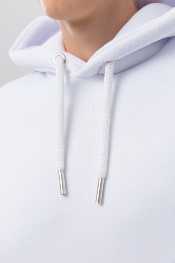 Толстовка мужская Белая с капюшоном премиум качества 340гр/м.кв   Магазин Толстовок Premium Hoodie - Большие размеры