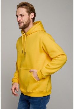 Худи мужская желтая премиум качества 340гр/м.кв