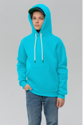 Подростковое худи премиум качества цвет аква (на мальчика)
