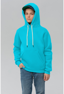 Подростковое худи премиум качества цвет аква (на мальчика)