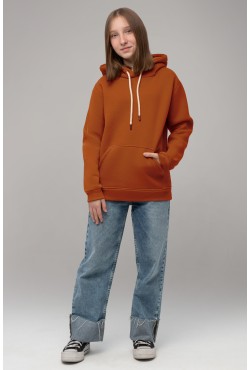 Подростковая худи премиум качества цвет кэмэл - терракотовый (для девочек)