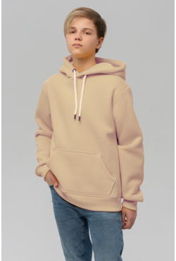 Подростковое худи премиум качества цвет кремовый бежевый (на мальчика)