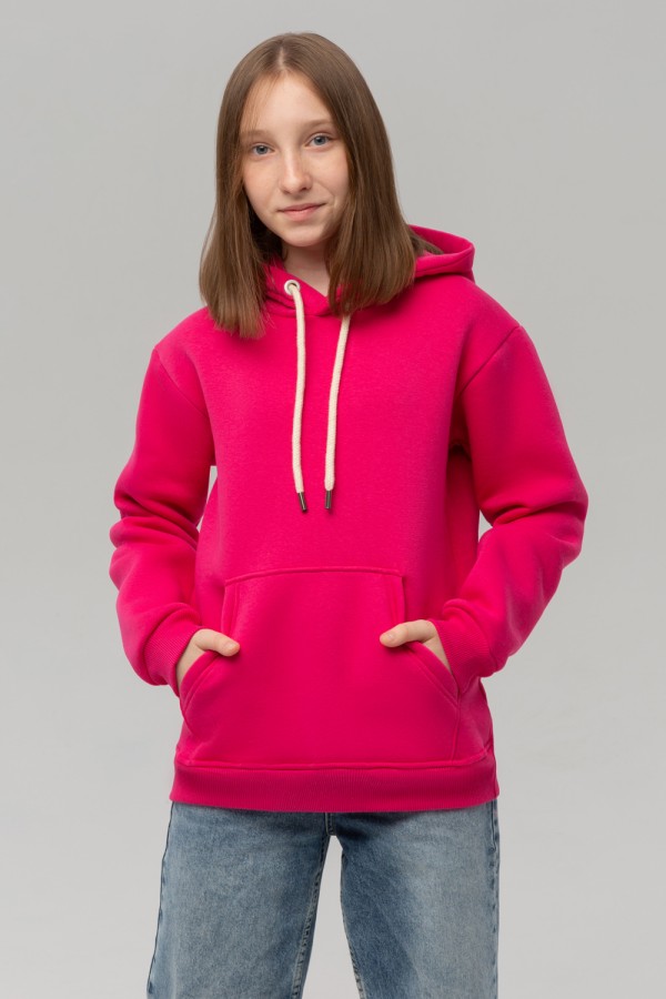  Teenage sweatshirt premium quality color "Fuchsia"  L-42-44-Teenage-(Подростковый)    Подростковое худи премиум качества цвет Малиновый (Фуксия) 