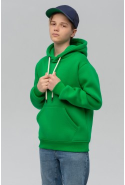 Подростковое худи премиум качества цвет Зеленый 340гр