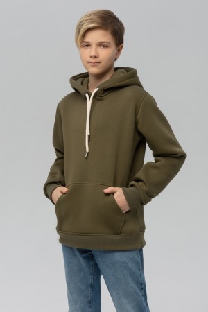 Подростковое худи премиум качества цвет Хаки