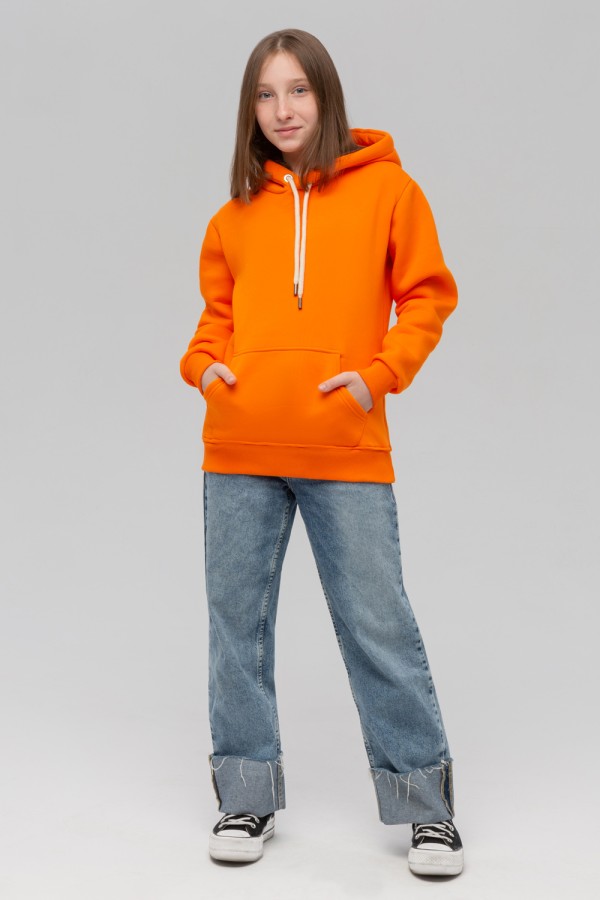  Hoodie Orange Teenage  L-42-44-Teenage-(Подростковый)    Подростковое худи премиум качества Оранжевая 340гр 