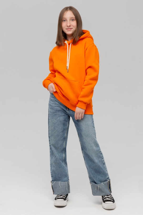 Подростковое худи премиум качества Оранжевая 340гр   Магазин Толстовок Подростковые Худи Премиум / Premium Teenage Hoodie