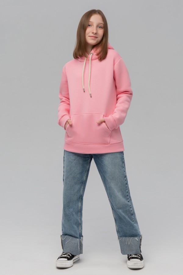  Teenage hoodie premium quality color "Pink" L-42-44-Teenage-(Подростковый)    Подростковое худи премиум качества Розовый 340гр 