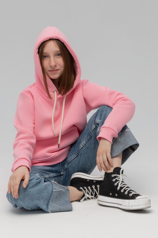 Подростковое худи премиум качества Розовый 340гр   Магазин Толстовок Подростковые Худи Премиум / Premium Teenage Hoodie