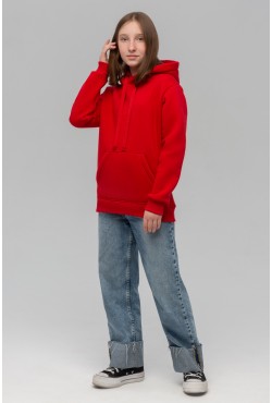 Подростковое худи премиум качества цвет Красный 340гр