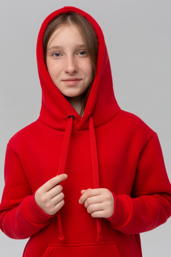 Подростковое худи премиум качества цвет Красный 340гр   Магазин Толстовок Подростковые Худи Премиум / Premium Teenage Hoodie