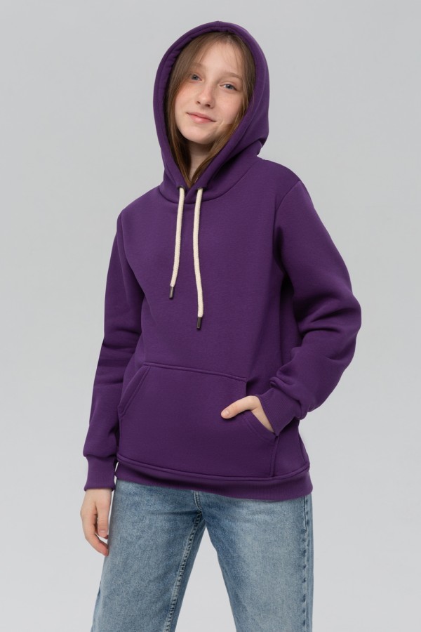  Premium Hoodie Violet Teenage S-38-40-Teenage-(Подростковый)    Подростковая худи премиум качества Фиолетовая 340гр 