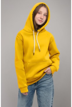 Подростковая худи премиум качества желтая (для девочек)