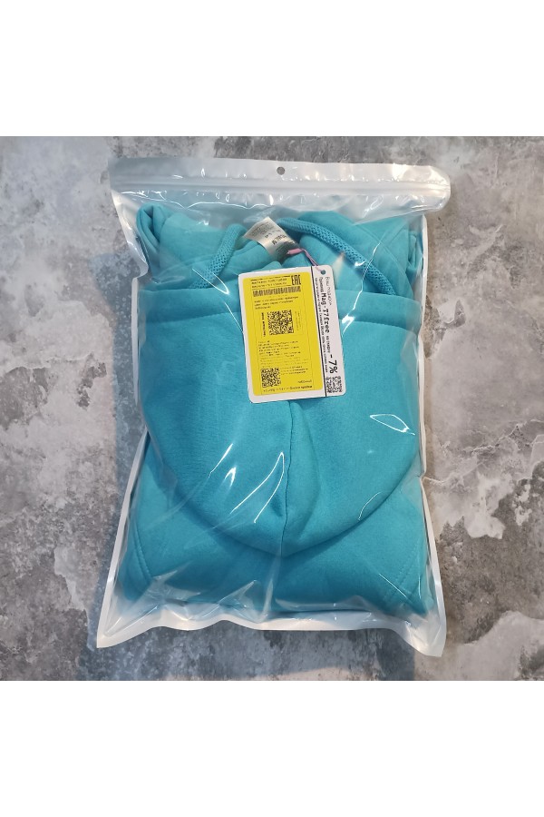 Подростковое худи премиум качества цвет Аква 340гр   Магазин Толстовок Подростковые Худи Премиум / Premium Teenage Hoodie