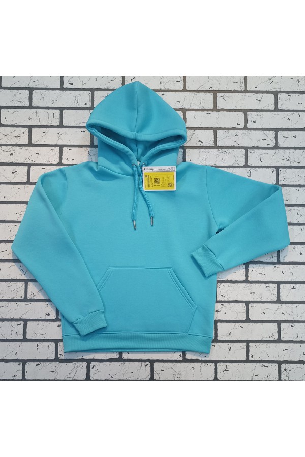 Подростковое худи премиум качества цвет Аква 340гр   Магазин Толстовок Подростковые Худи Премиум / Premium Teenage Hoodie