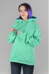 Женская худи с капюшоном премиум цвет Аквамарин