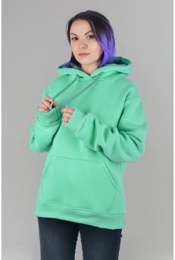 Женская худи с капюшоном премиум цвет Аквамарин