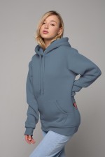  Premium Hoodie Baikal Woman L-44-46-Woman-(Женский)    Женская худи с капюшоном премиум цвет байкал 340гр/м.кв 