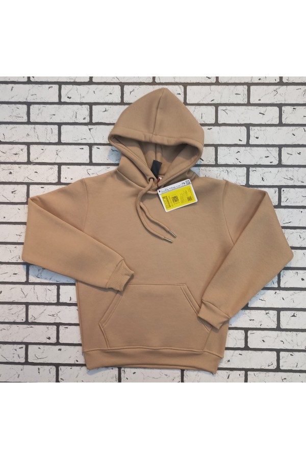 Женская Худи с капюшоном  премиум качества Бежевая 340гр/м.кв   Магазин Толстовок Premium Hoodie Woman