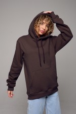  Premium-hoodie-dark-brown-woman-52-54-Woman-(Женский)    Женская худи с капюшоном премиум темно-коричневая 340гр/м.кв 