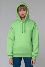  Premium Hoodie neon electric Green Woman XS-38-40-Woman-(Женский)    Женская худи с капюшоном премиум зимняя электрический зеленый неон 340гр/м.кв 
