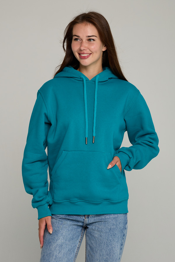  Premium Emerald Hoodie Unisex  Woman M-42-44-Woman-(Женский)    ЖЕНСКАЯ ХУДИ С КАПЮШОНОМ ПРЕМИУМ ЦВЕТ ИЗУМРУДНЫЙ 360ГР/М.КВ 