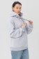  Premium Grey Melange Women's Hoodie, 340g/m² 3XL-50-52-Woman-(Женский)    Женская худи с капюшоном премиум Серый Меланж 340гр/м.кв 