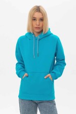  Premium Hoodie light turquoise woman XS-38-40-Woman-(Женский)    Женская худи с капюшоном премиум качества светло-бирюзовая 360гр/м.кв 