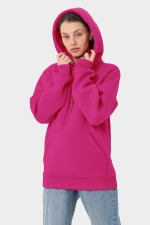  Premium hoodie neon pink woman XS-38-40-Woman-(Женский)    Женская худи с капюшоном премиум цвет неоновый розовый 340гр/м.кв 