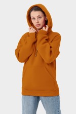  Premium hoodie pumpkin orange color woman 2XL-48-50-Woman-(Женский)    Женская худи с капюшоном премиум тыквенный оранжевый 340гр/м.кв 