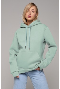 Женская худи с капюшоном премиум цвет тиффани (светло-мятный)