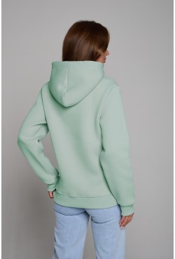 Женская худи с капюшоном премиум цвет тиффани (светло-мятный)