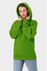 Женская худи с капюшоном премиум оттенок зеленый васаби 340гр/м.кв