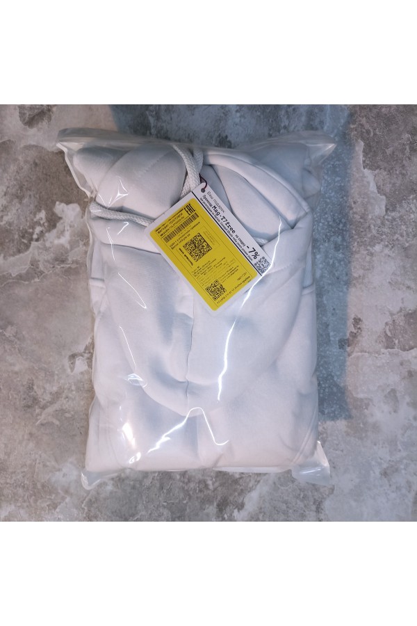 Толстовка мужская с капюшоном премиум качества Белая 340гр/м.кв   Магазин Толстовок Premium Hoodie Man