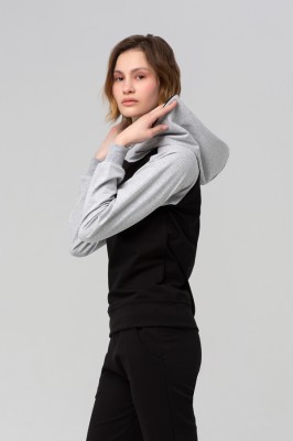 Худи спортивное двухцветное с рукавом реглан от производителя оптом