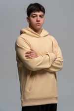 Худи реглан бежевая без начёса мужская с капюшоном (унисекс)   Магазин Толстовок Hoodie Reglan MAN| Премиальные худи-реглан без начёса