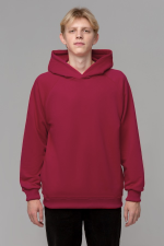  HOODIE REGLAN bordo Diagonal 300gr man S-46-Unisex-(Мужской)    Худи реглан без начёса демисезон бордовая с капюшоном мужской унисекс 