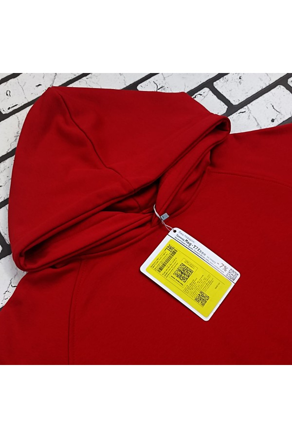 Худи реглан без начёса на петле красный с капюшоном женский унисекс   Магазин Толстовок  Hoodie Reglan Woman| Премиальные худи-реглан без начёса женские 