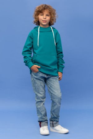 Худи на лето детское Изумруд 235гр на лето